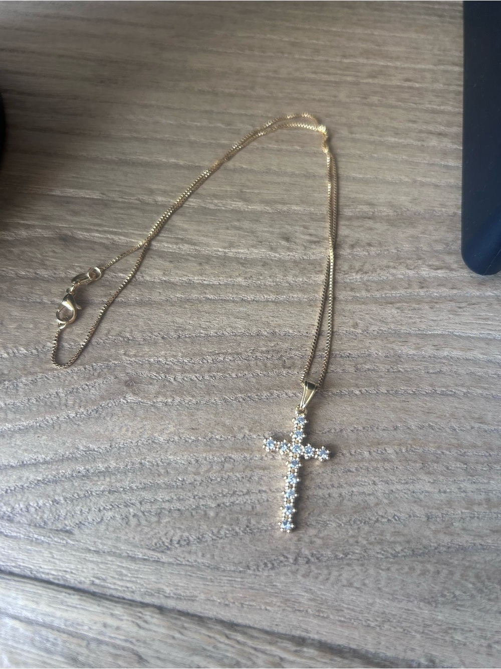 18k Gold Over Sterling Moissanite Cross Pendant Necklace